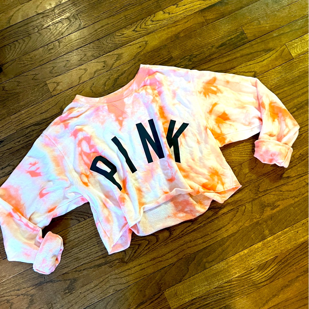 VS PINK cropped crewneck LG